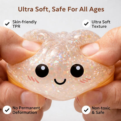 Giant Glitter Dumpling Squishy Toy – Slow Rising Sensory Stress Relief Fidget (pack of 2)