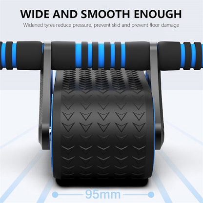 Double Wheel Abdominal Exerciser Women Men Automatic Rebound Ab Wheel Roller Waist Trainer Gym